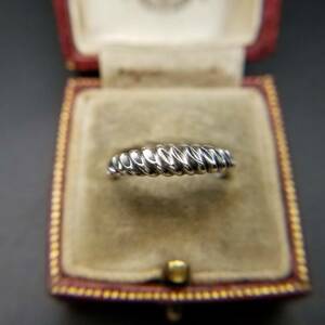  полоса 925 серебряный . американский a-ru декоративный элемент Vintage кольцо кольцо серебряный гравировка Vintage B2