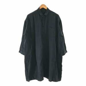 nest Robe ネストローブ 【lay1321M】 リネン ストライプ シャツ ワンピース L.GREY 麻:100％ レディース 日本製 001174-1147 未使用