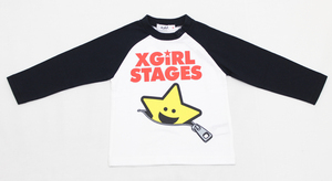  последний OFF[X-GIRL] X-girl / футболка с длинным рукавом /100/ черный 