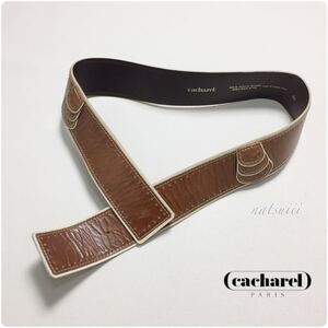 cacharel キャシャレル . 本革 レザー ベルト フランス製 送料無料