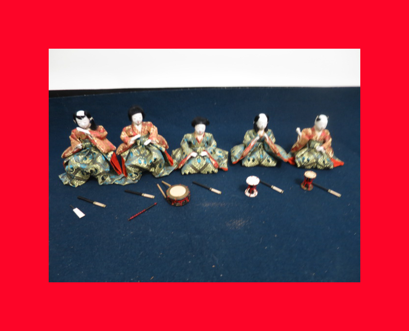 :Immediate decision [Doll Museum] Five musicians A-481 Hina dolls, Hina accessories, Hina palace. Makie Hina, season, Annual Events, Doll's Festival, Hina Dolls