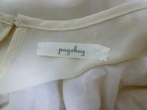 pageboy/ページボーイ◆淡ベージュ花柄モチーフ付きブラウスカットソーM/フォーマル結婚式にも長袖◆1129_画像6