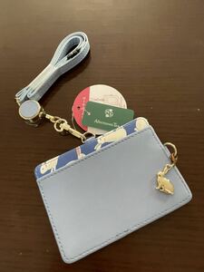 2WAY cord reel attaching ID case * rabbit *emi Lee * Taylor * Afternoon Tea card holder pass case light blue Afternoon Tea