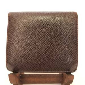 [Louis Vuitton] Подлинный двустворчатый кошелек с кошельком для монет Taiga Akajou Мужской номер модели M30456 Подержанные товары-18 Стоимость доставки по всей стране 870 иен
