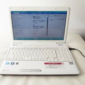 【BIOS OK!】ジャンク 東芝 TOSHIBA EX55/LWH ノートパソコン ホワイト 白 ノートPC PC