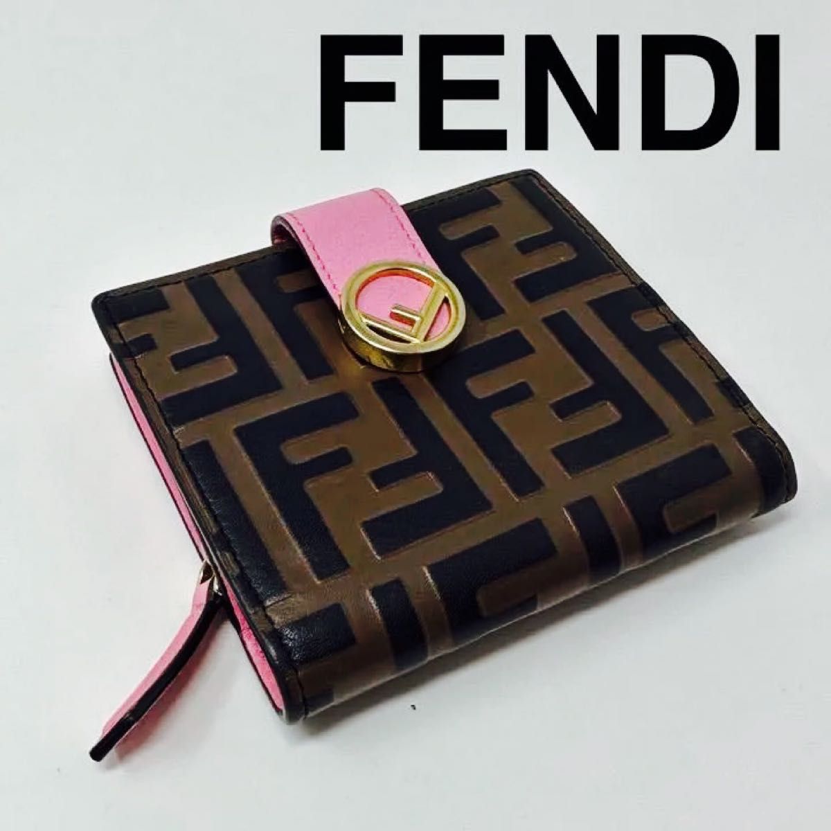 B4新品 FENDI フェンディ BagBags アニメ 二つ折り財布 レザー