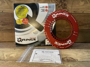 FY254 ローター ROTOR Q-RING AERO 楕円 チェーンリング PCD130 52T 赤 5アーム