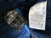 アディダス adidas 防寒 中綿 ピステ トレーニングウェア ジャケット パンツ 上下 セット 130cmと120cm ネイビー ジャージ 冬_画像3