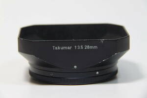 home4-4《送料無料 外観△使用◎》 Super Takumar 28mm F3.5 SMC Takumar 28mm F3.5 ペンタックス 金属製角型レンズフード