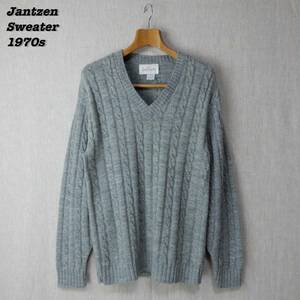 Jantzen Vneck Sweater 1970s L Made in USA Vintage ジャンゼン Vネックセーター 1970年代 アメリカ製 ヴィンテージ