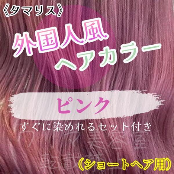 タマリス すぐに染めれる ヘアカラー セット pink 12 トリートメント付属割あり