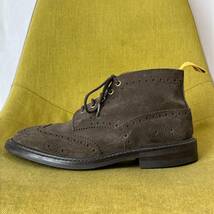 Tricker's トリッカーズ Paul Smith ポールスミス別注 ウイングチップスエードブーツ 8 fitting 5 英国製 26.5相当 レザーシューズ_画像4