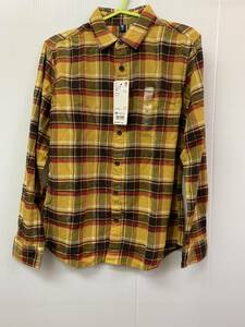 z45* Uniqlo tag attaching long sleeve check shirt base price \1500+ tax size 150* autumn 