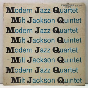 US MONO 深溝 手書きRVG刻印 MODERN JAZZ QUARTET - MILT JACKSON QUINTET MJQ (Prestige 7059) w/ John Lewis, Percy Heath, Connie Kay