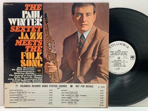 白プロモ MONO 美品!! US 完全オリジナル PAUL WINTER SEXTET Jazz Meets The Folk Song ('64 Columbia) 米 モノラル 初回プレス Promo