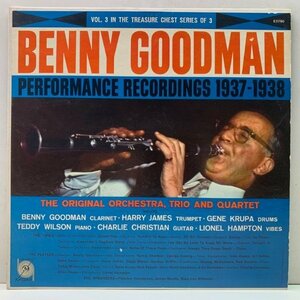 【バンドスタイル〜カルテット〜トリオでの中間派好演】MONO 深溝 USオリジナル BENNY GOODMAN Performance Recordings 1937-1938