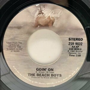 USオリジナル 7インチ BEACH BOYS Goin' On / Endless Harmony ('80 Caribou) Brian Wilson 参加曲 80年代ビーチ・ボーイズ 45RPM.