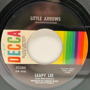 【英国ノヴェルティポップス】美盤!! USオリジナル 7インチ LEAPY LEE Little Arrows / Time Will Tell ('68 Decca) リーピー・リー 45RPM