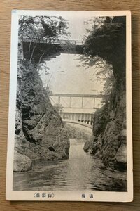 PP-8197 ■送料無料■ 山梨県 山梨縣 猿橋 風景 景色 レトロ 橋 明治 大正 絵葉書 エンタイア 写真 古写真/くNAら