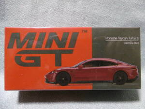 未開封新品 MINI GT 289 Porsche Taycan Turbo S Carmine Red 右ハンドル