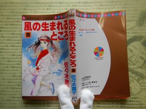 マンガ本no.16　マーガレットコミックス　風の生まれるところ5　佐々木潤子　集英社　コミック　昭和レトロ　少女少年漫画