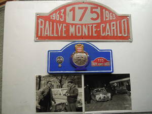  Monte Carlo Rally 1963 year plate ( large * small ) medal insignia photograph record complete set 