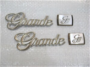 ★希少 グランデG×2 トヨタ マークⅡ MARKⅡ grande g GX81? ホワイト/ゴールドエンブレム 旧車 2点 中古