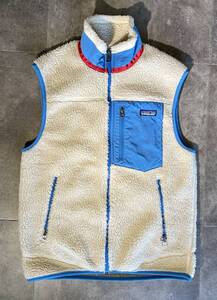 パタゴニア レトロXベスト ナチュラル／アラスカブルー 2010年製 F0 サイズS Patagonia RetroX vest AlaskaBlue