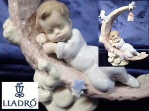 12052[TS]*LLADRO/ Lladro *figyu Lynn No.6479 [. месяц ... bed ] керамика. украшение / мужчина baby 