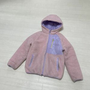 ギャップ GAP gap キッズ 女の子 リバーシブル ボアジャケット ピンク/パープル サイズ140