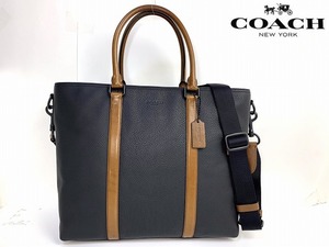 美品★送料無料★ コーチ メンズ COACH メトロポリタン 2Way ショルダーバッグ トートバッグ ビジネス トート ブラック