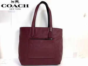 極美品★ 送料無料★ コーチ メンズ COACH メトロポリタン ペブル レザー トートバッグ ビジネストート 肩掛け可能