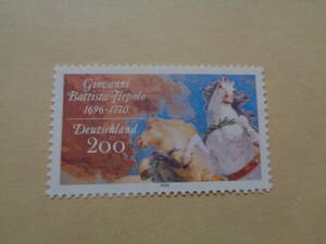 ドイツ切手　1996年　ジョヴァンニ・バッティスタ・ティエポロ生誕 300 周年　ヴュルツブルク邸の天井フレスコ画（部分）　200