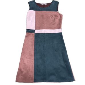 【美品】FAS フランス製 フェイクスェードワンピース