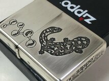 Zippo オオサンショウウオ（両生類/シルバー エッチング 彫刻）銀いぶし#200 新品_画像3