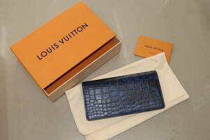 ■ □ Неиспользуемый Louis Vuitton Crocodile Bi -Cold Wallet □ ■ ■