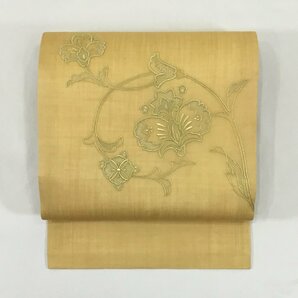 なごや帯/未使用品/西陣/正絹/汕頭/別腹/美品/仕立上がり【ゆずりは】6395の画像1