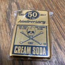 【未使用】CREAM SODA クリームソーダ 50周年記念 Zippo ジッポ ゴールド ピンクドラゴン ロックンロール ロカビリー 50's ドクロ 限定品_画像7