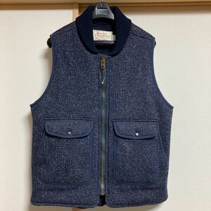 【極美品】TROPHY CLOTHING トロフィークロージング BROWN'S BEACH STORM VEST ブラウンズビーチ ストームベスト ネイビー サイズ38