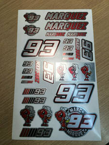 海外 限定品 送料込み Marc Marquez 93 HRC GAS MOTO GP Repsol Sticker Decalマルクマルケス ステッカー27枚セット シルバー　ステッカー