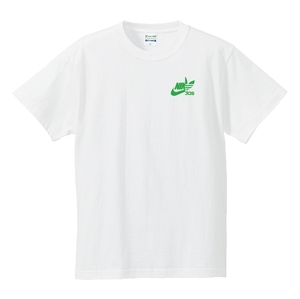 ナイダスTシャツ　Mサイズ　ホワイト×ワンポイントライムグリーン