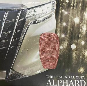 PK★トヨタ ALPHARD アルファード 30系 前期 後期★フロント シフトノブ ピンクストーン ステッカー★キラキラ 1P