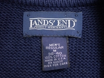 LANDS' END コットンセーター・M□ランズエンド/USA製/コットンニット/@A1/22*12*1-8_画像6