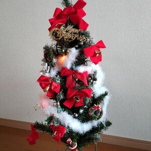  クリスマスツリー90cm電飾&オーナメント付き