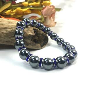 hema tight Power Stone bracele natural stone breath 10mm men's * lady's ( long Dell :D. blue ) better fortune .. beads breath 