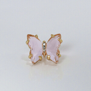  butterfly . collar brooch pink Stone brooch 