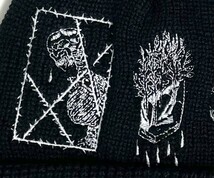 VOLCOM ボルコム D5842200BLK① ニット帽 カフビーニー Beanie ニットキャップ 帽子 刺繍のアートデザイン ヴォルコム 新品 即決 送料無料_画像8