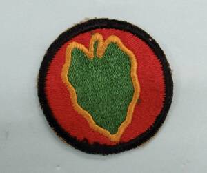 実物 WW2 US ARMY 24TH INFANTRY DIVISION PATCH 第24歩兵師団 (アメリカ）ショルダーパッチ