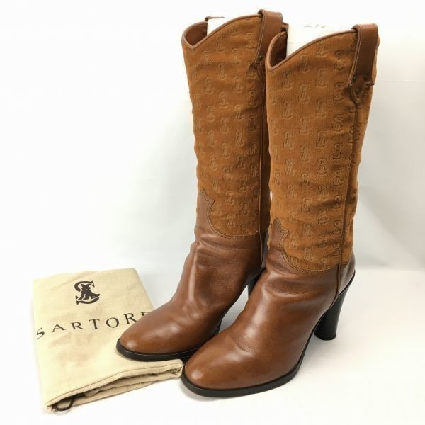 サイズ37.5□新品□SARTOREレザー乗馬ブーツ SR2405□2-16-2 www1.up