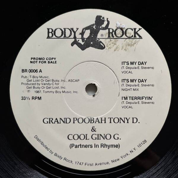 Grand Poobah Tony D. & Cool Gino G. - It's My Day / I'm Terrifyin' (USオリジナル/プロモ/Promo/レアミドル)